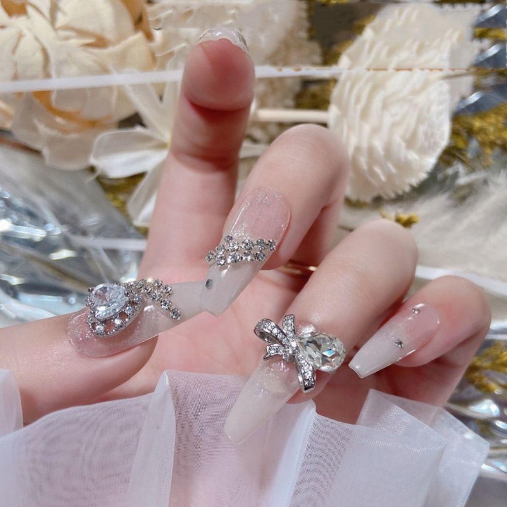 LOMBARD Phụ Kiện Trang Trí Móng Tay Hình Gấu Hoạt Hình Dễ Thương