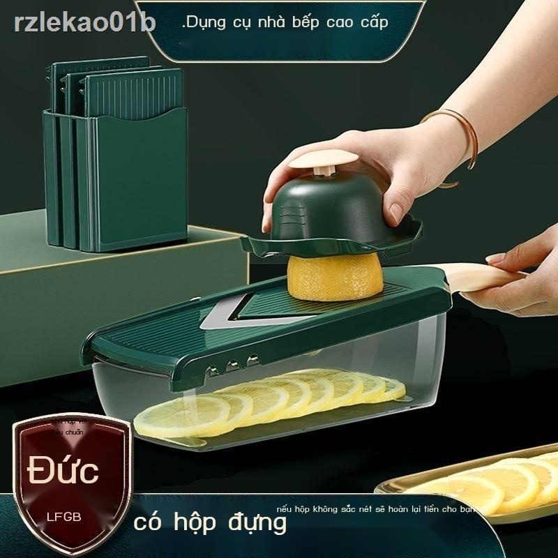 ◎ ☋Máy thái chanh quán trà sữa trái cây lát hiện vật nhà đa năng cắt rau củ quả khoai tây cắt lát trái cây bằng tay