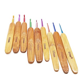 Set 9 kim móc len bằng tre 2mm-6mm