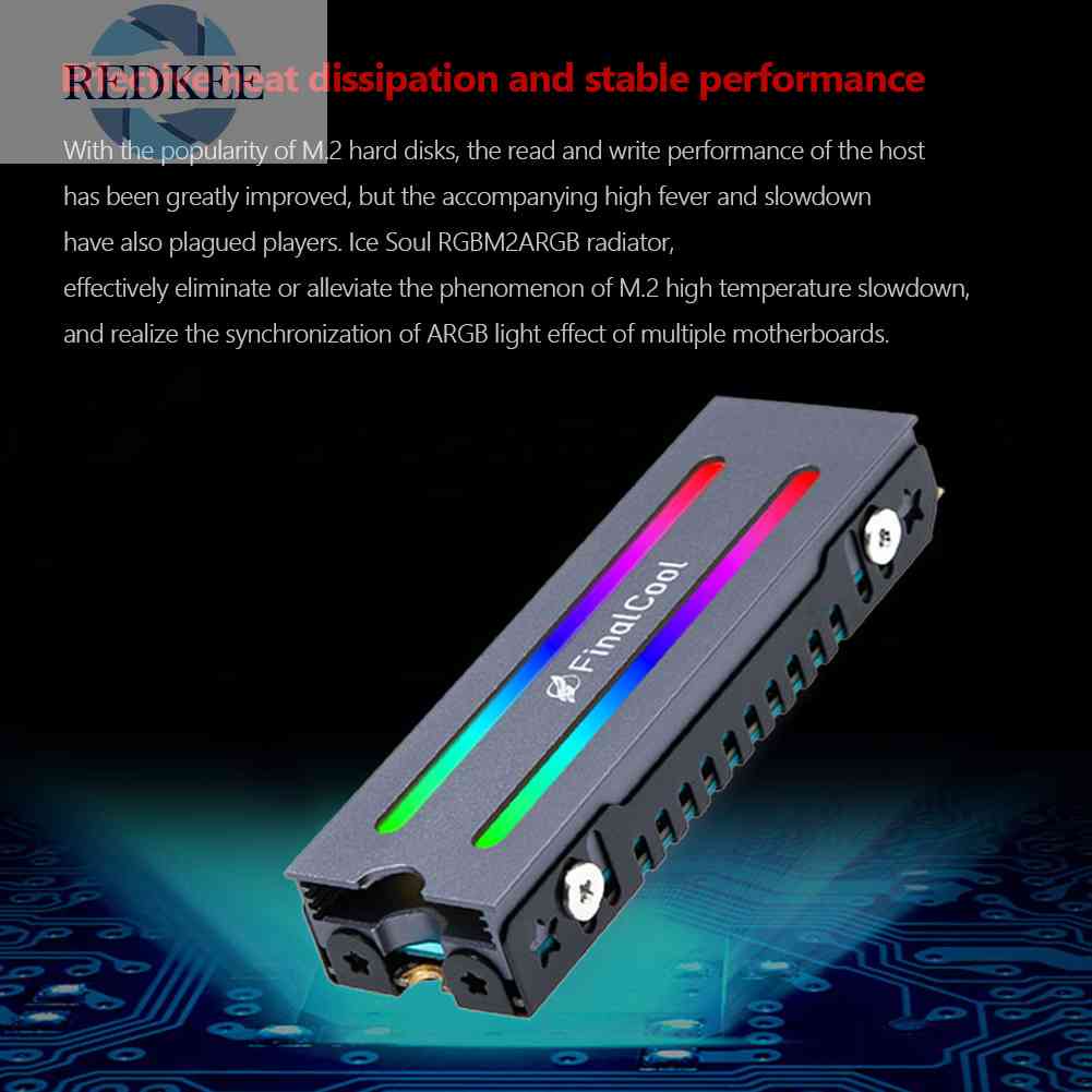 Phụ Kiện Tản Nhiệt Bằng Hợp Kim Nhôm Aura ARGB M.2 NVMe 2280 SSD