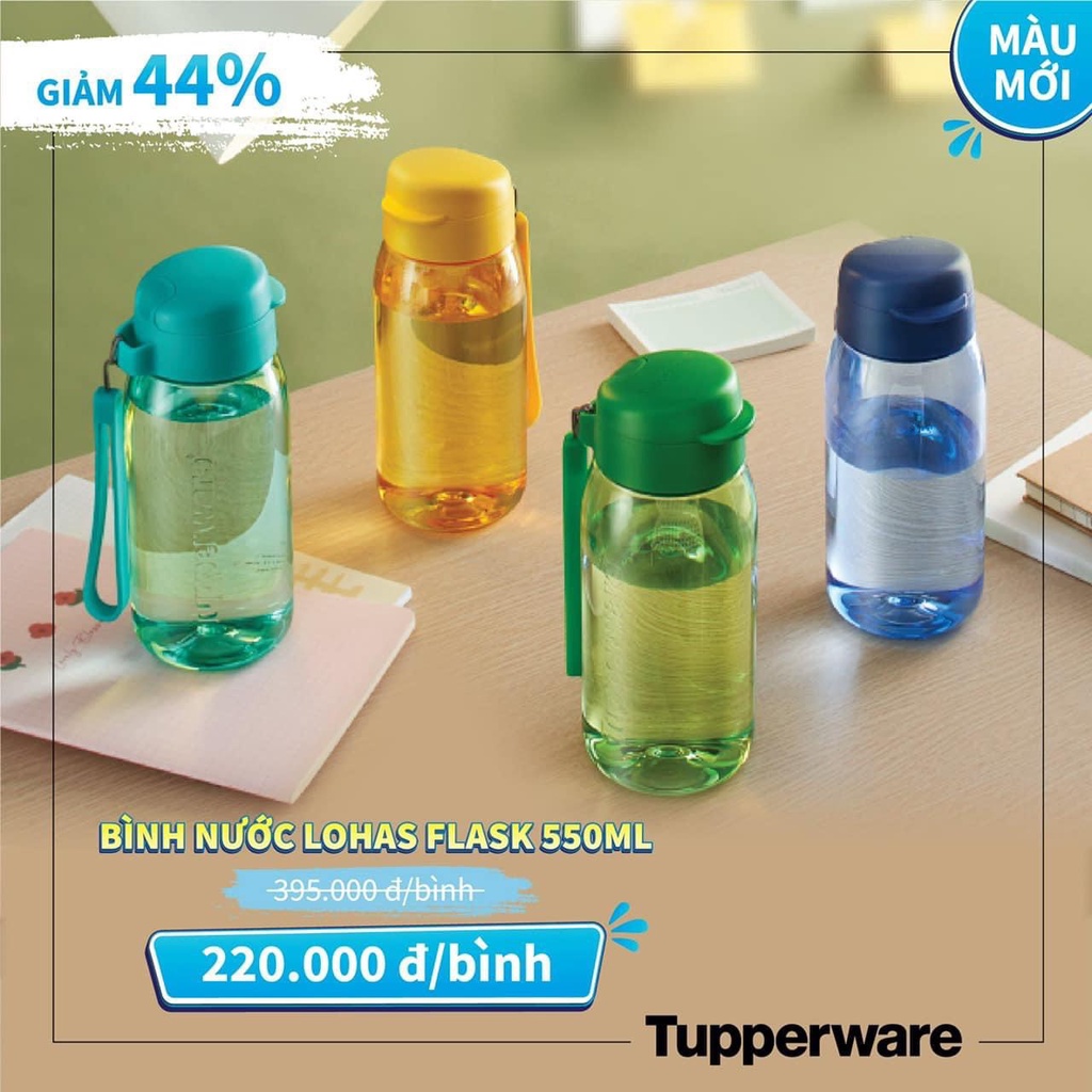 Bình nước Tupperware Lohas Flask 550ml - Màu mới