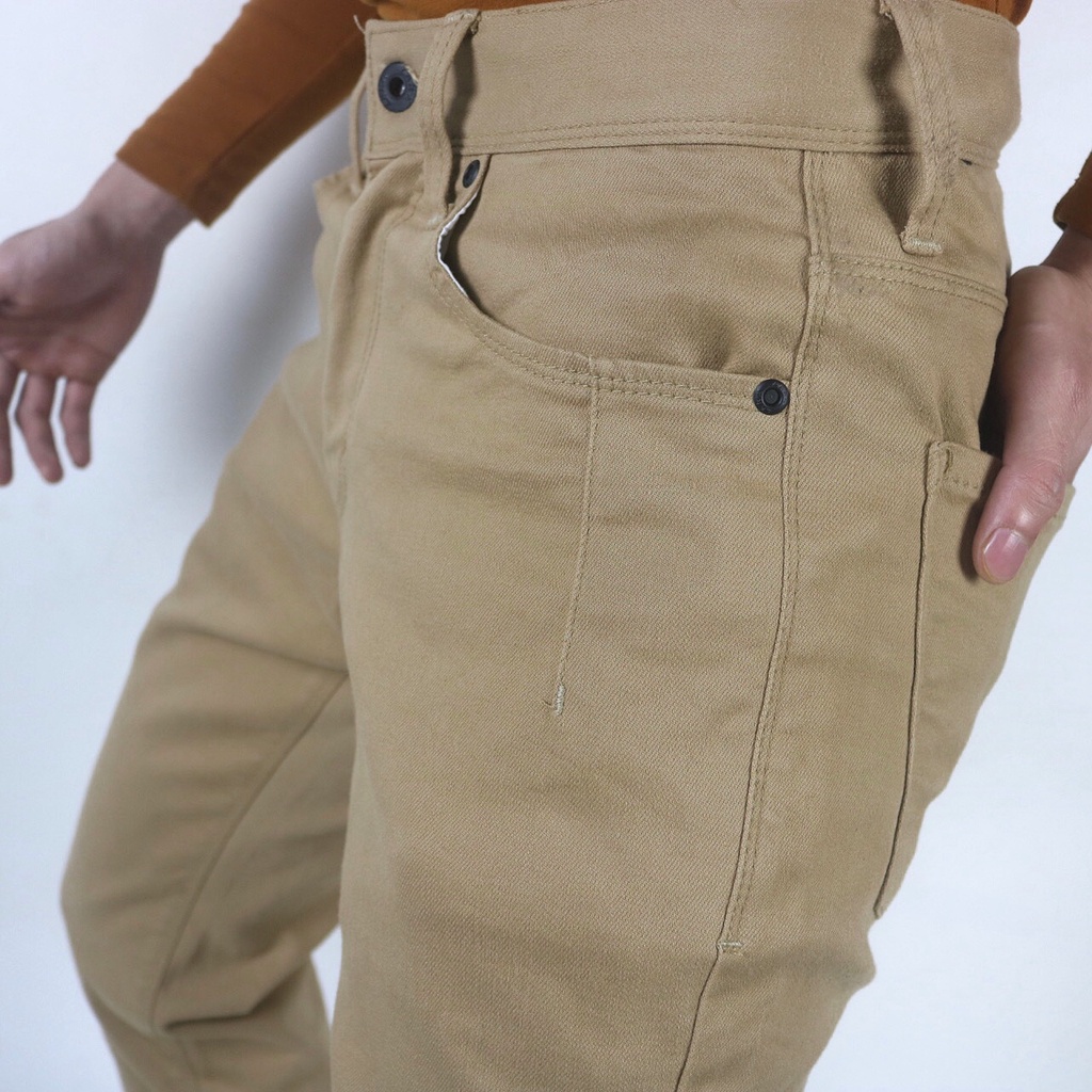 QUẦN KAKI GIẢ JEAN MÀU VÀNG BEE CAO CẤP