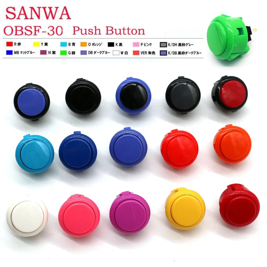 Nút bấm Sanwa OBSF-30 OBSN-30 cho máy Arcade