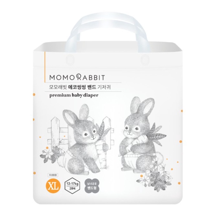 Bỉm Dán MOMO RABBIT - Size XL - 12-17kg - 28 Miếng