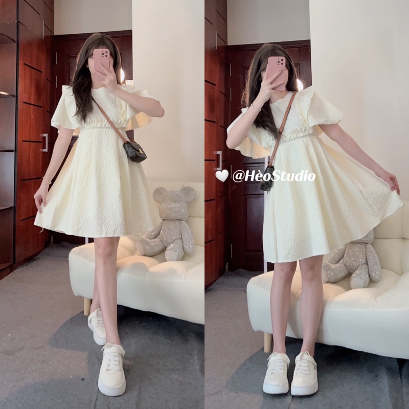 (Ảnh thật) Đầm Babydoll Xốp Cánh Tiên Hèo Studio