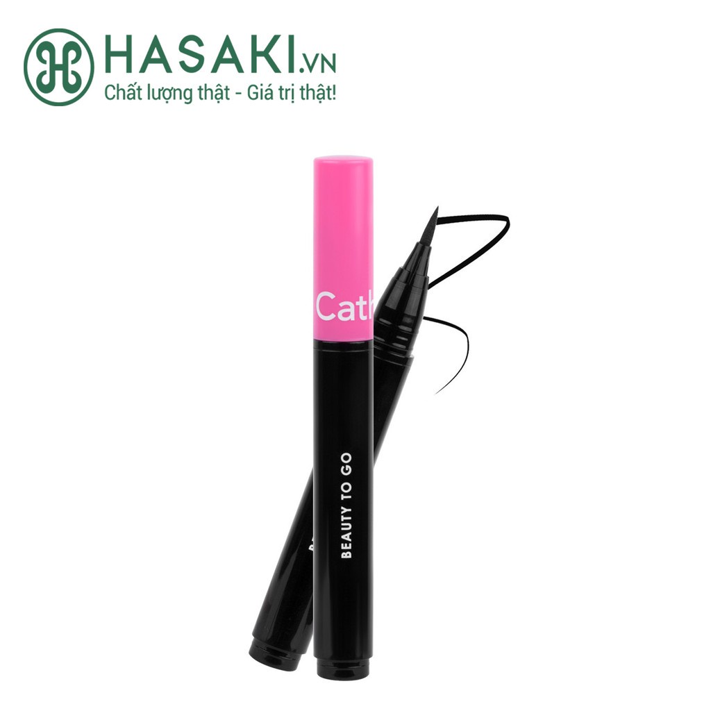 Bút Kẻ Mắt Cathy Doll Beauty To Go Jet Lag Easy Eye Liner Màu Dạ Đen Đậm, Sắc Nét Mini 0.4ml