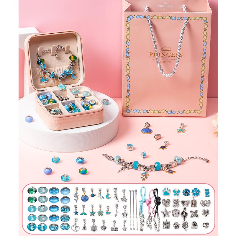 Bộ Hạt Pha Lê Làm Vòng Tay Thủ Công DIY Cho Bé