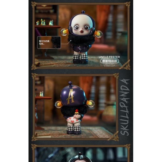[order] mô hình skullpanda the addams family chính hãng pop mart