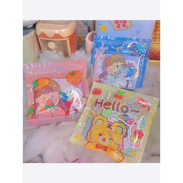 Bộ quà tặng đồ dùng học tập hình dán trang tri dễ thương
