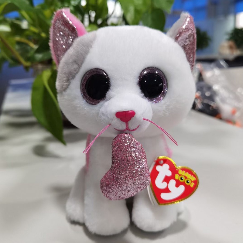 Thú Nhồi Bông Hình Chú Mèo Mắt To 15Cm Đáng Yêu