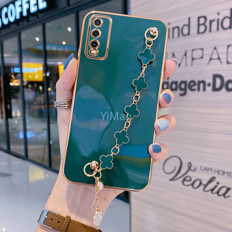 Ốp Điện Thoại Silicon Hình Cỏ Bốn Lá Cho Vivo V2027 V2029 V2026 V2032 V2042 V2043 V2022 V2023 V2025 V2024 V2040 v2035 v2036