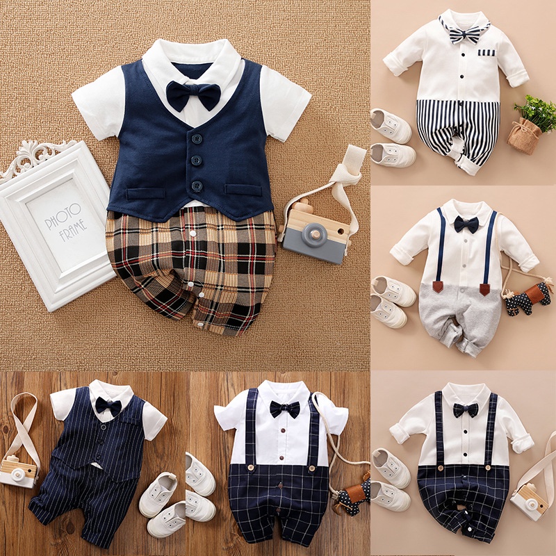 Bộ Áo Liền Quần Bằng Cotton Thoáng Khí Thoải Mái Cho Bé