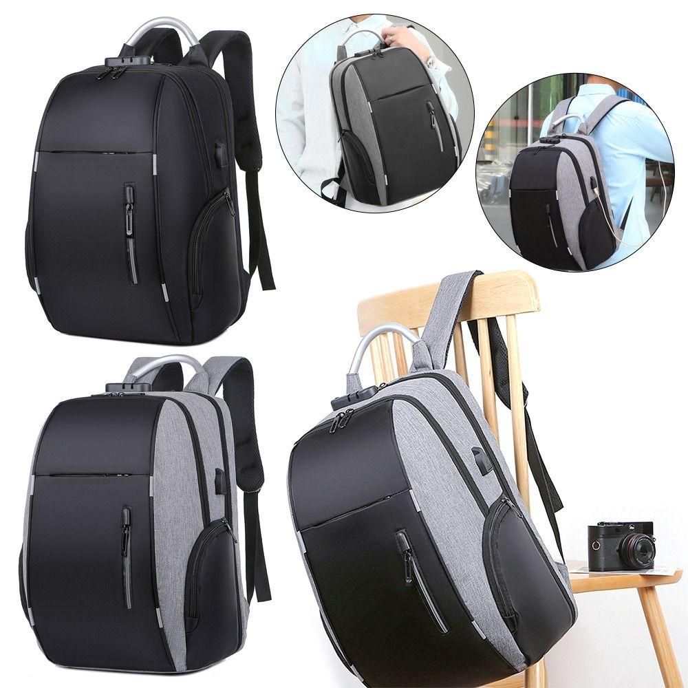 Ba Lô Du Lịch / Đi Học Đựng Máy Tính Có Cổng Sạc Usb Tiện Lợi Dành Cho Nam Giới