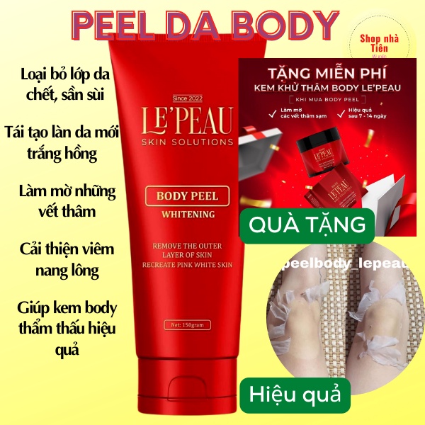 Peel Nách Retinol, Peel Body Trắng Da Mờ Thâm, Dưỡng TrắngTái Tạo Da Hiểu Quả 150G