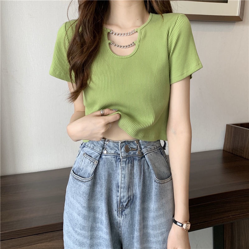 Áo thun COZOKC ngắn tay dáng ôm thời trang Hàn Quốc