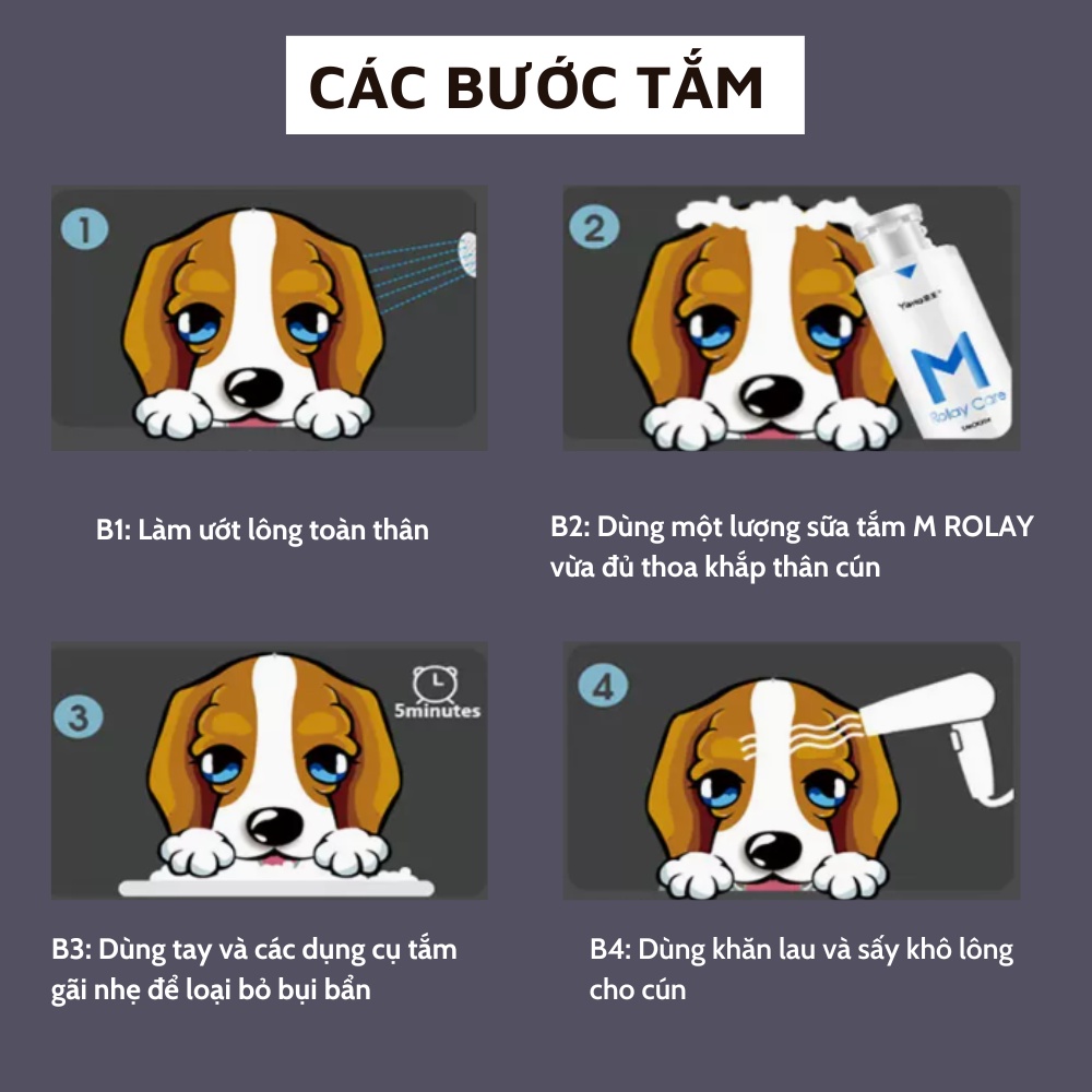 Sữa Tắm Cho Chó Poodle Lông Đỏ M Rolay 500ml Thơm Lâu, Không Bay Màu Cao Cấp