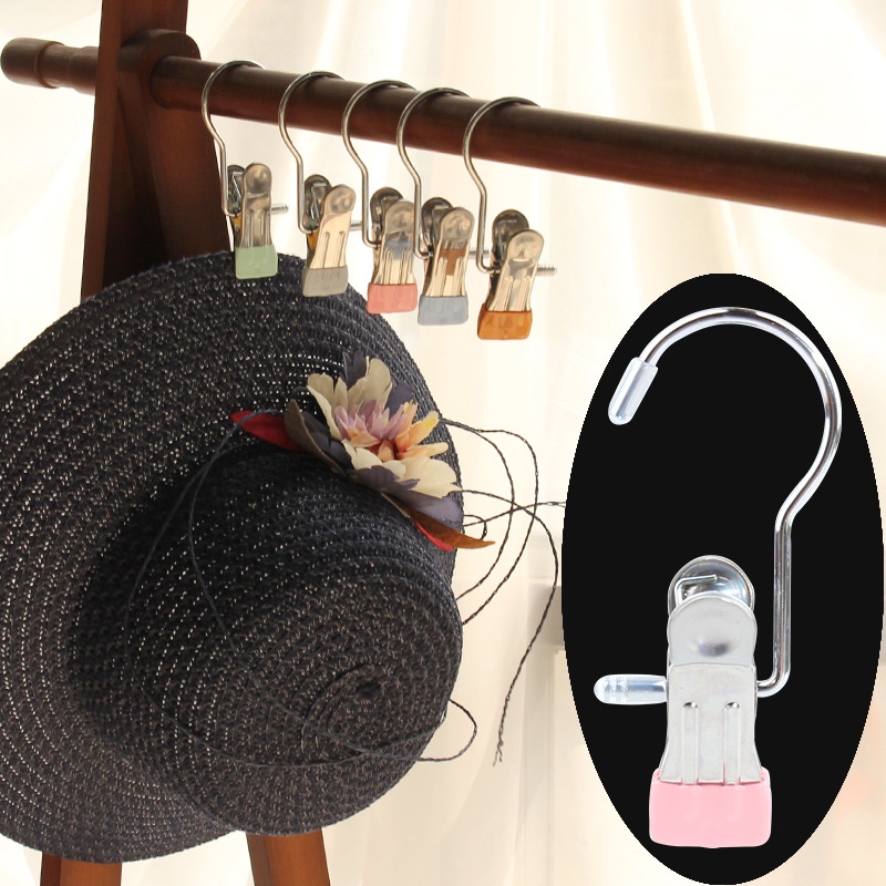 Giá Đỡ Kẹp Túi Snack / Mũ / Khăn Tắm Đa Năng Bằng Thép Không Gỉ