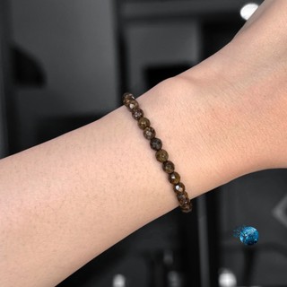 Vòng tay đá bronzite cắt giác 4mm