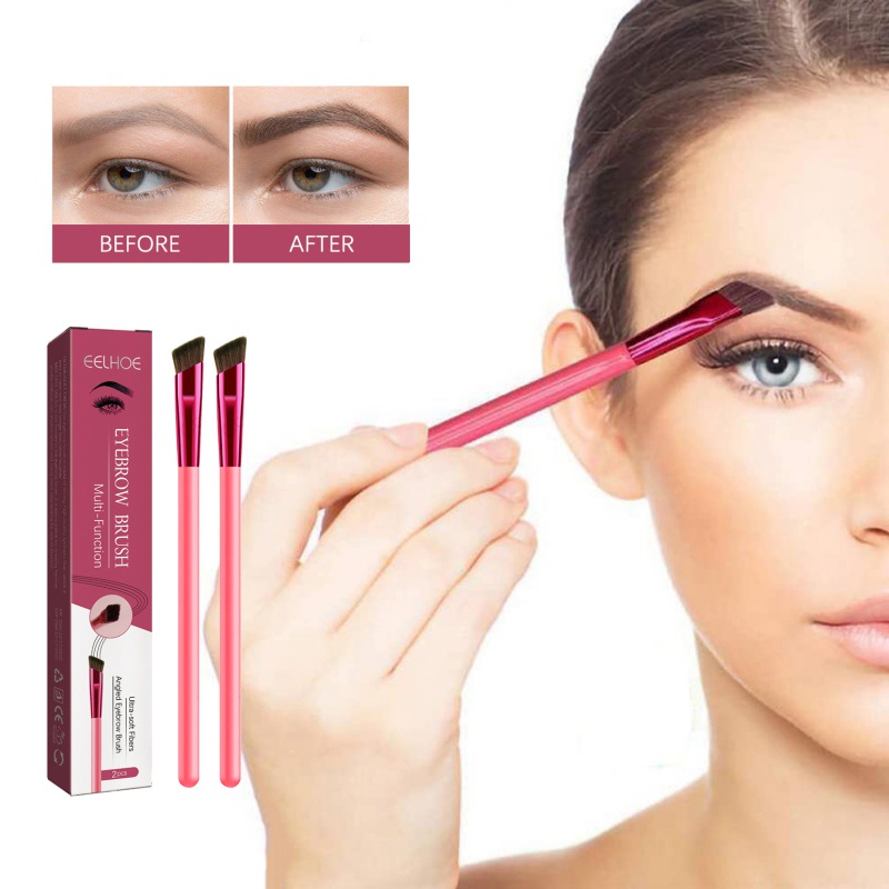 Set 2 Cọ Trang Điểm Sợi Siêu Mềm Đa Năng