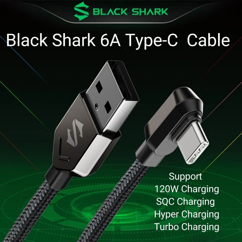 Cáp sạc nhanh Black Shark 6A USB Type-C hỗ trợ 120W Hyper Charge TurboCharge COD