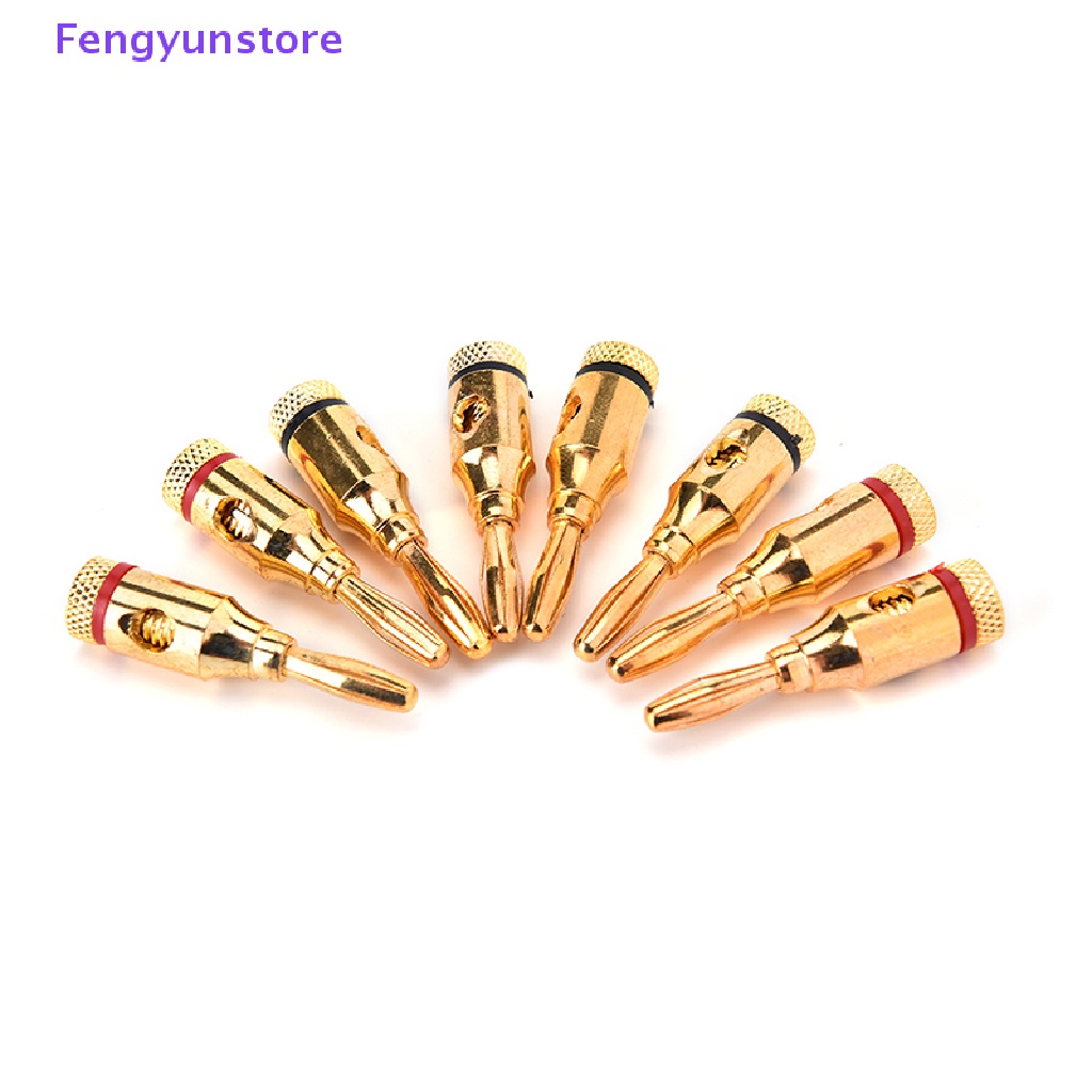 Set 8 Đầu Nối Dây Cáp Loa Âm Nhạc Mạ Vàng Tiện Dụng
