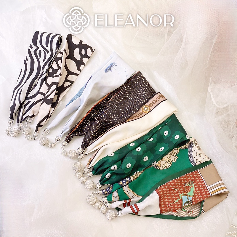 Khăn quàng cổ lụa móc khóa nam châm vĩnh cửu Eleanor Accessories phụ kiện thời trang thanh lịch 5302