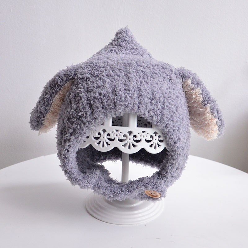 Mũ Tai Thỏ Bằng Lông Nhung Dễ Thương Xinh Xắn Dành Cho Bé