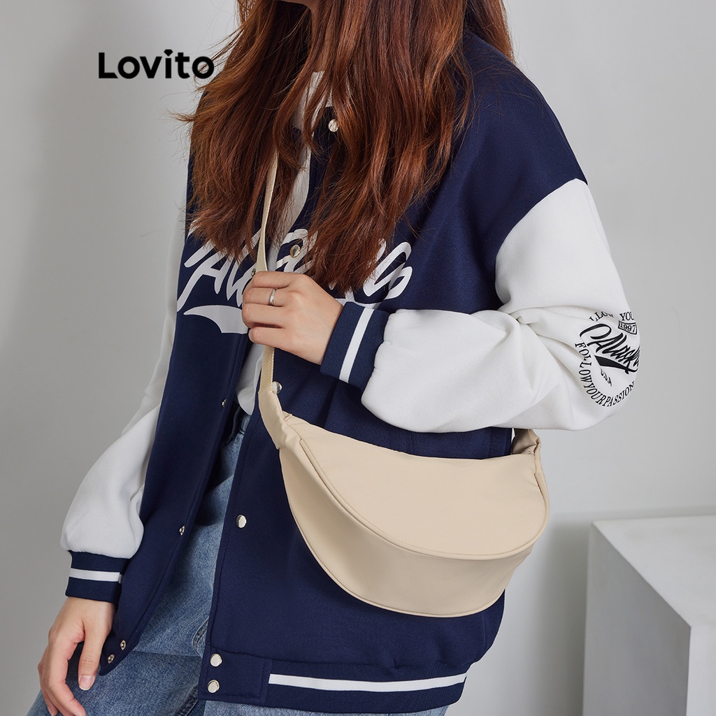 Lovito Túi Tote Half Moon đầy đủ Boho
