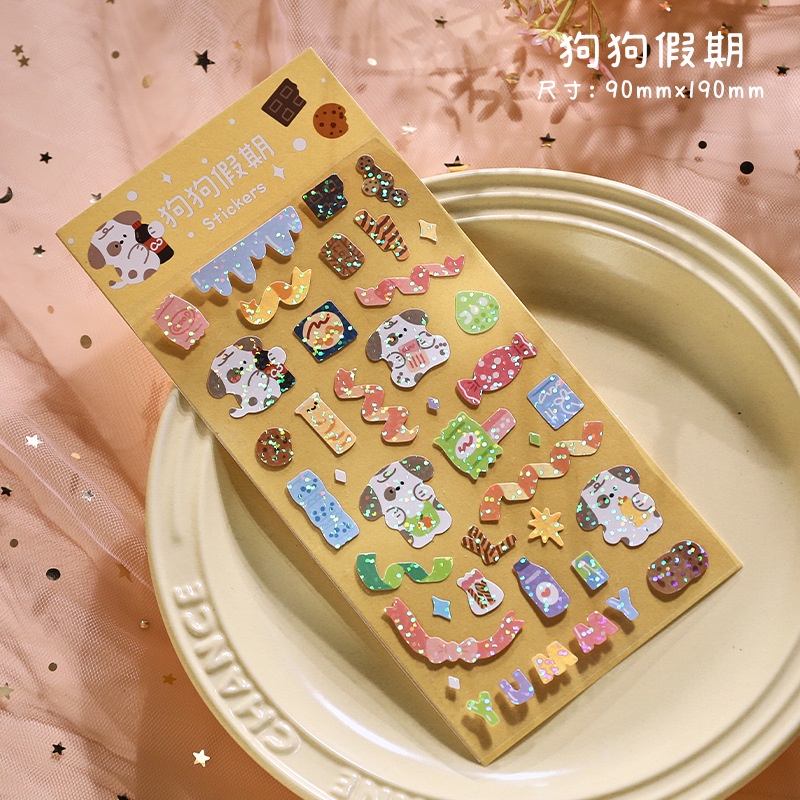 Miếng Dán Trang Trí Thẻ Bằng PVC In Chữ Milk Salt Cuckoo Phong Cách Hàn Quốc Dễ Thương