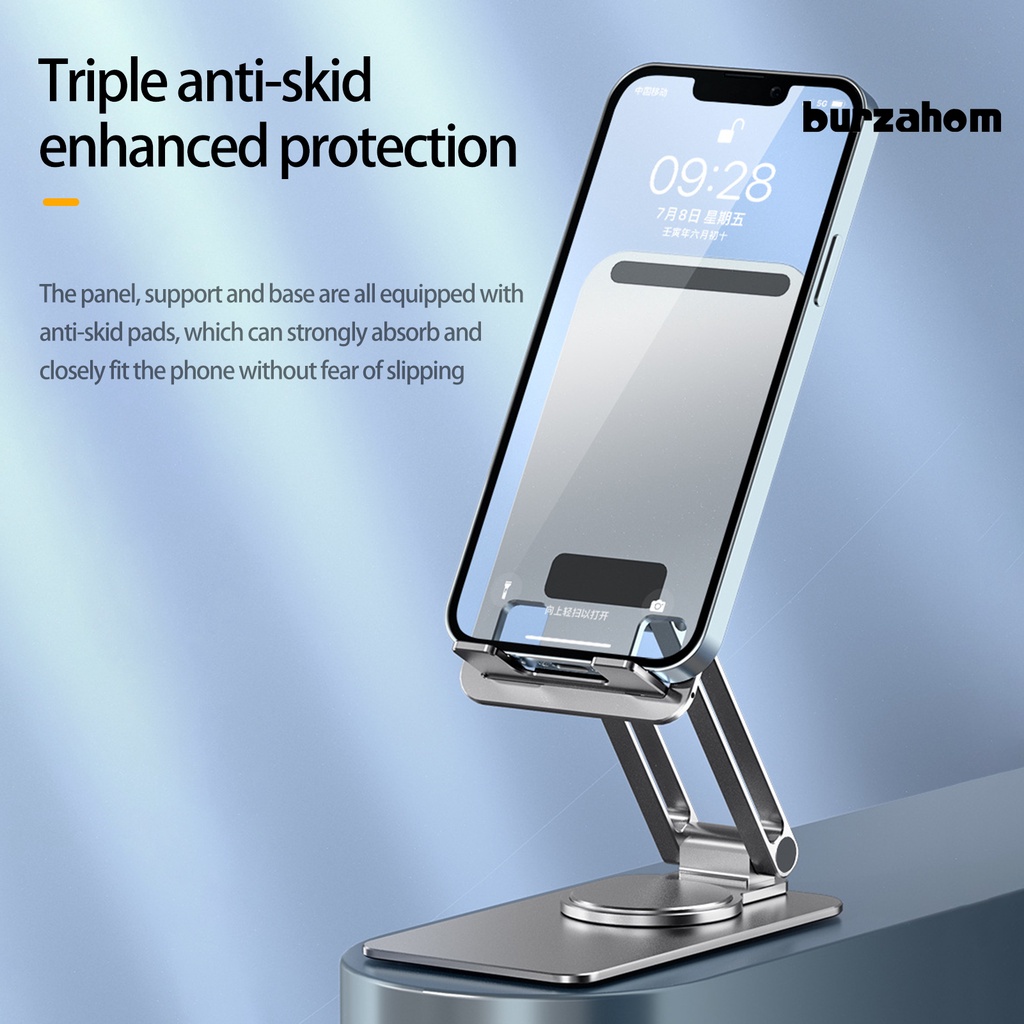 Giá Đỡ Điện Thoại / Máy Tính Bảng Bằng Hợp Kim Nhôm Xoay 360 Độ Chống Rung Tiện Dụng