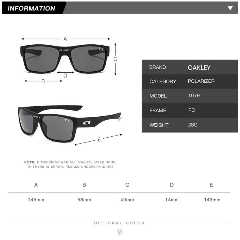 Kính Mát Phân Cực Mặt Chữ Nhật Phong Cách Thể Thao Thời Trang Cho Nam