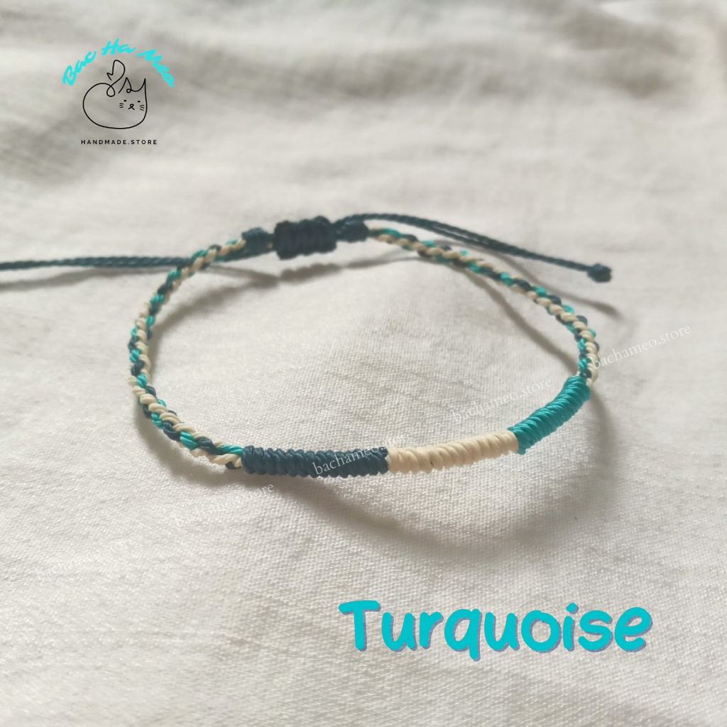 Vòng tay waterproof tone XANH NGỌC - Bachameo.Store