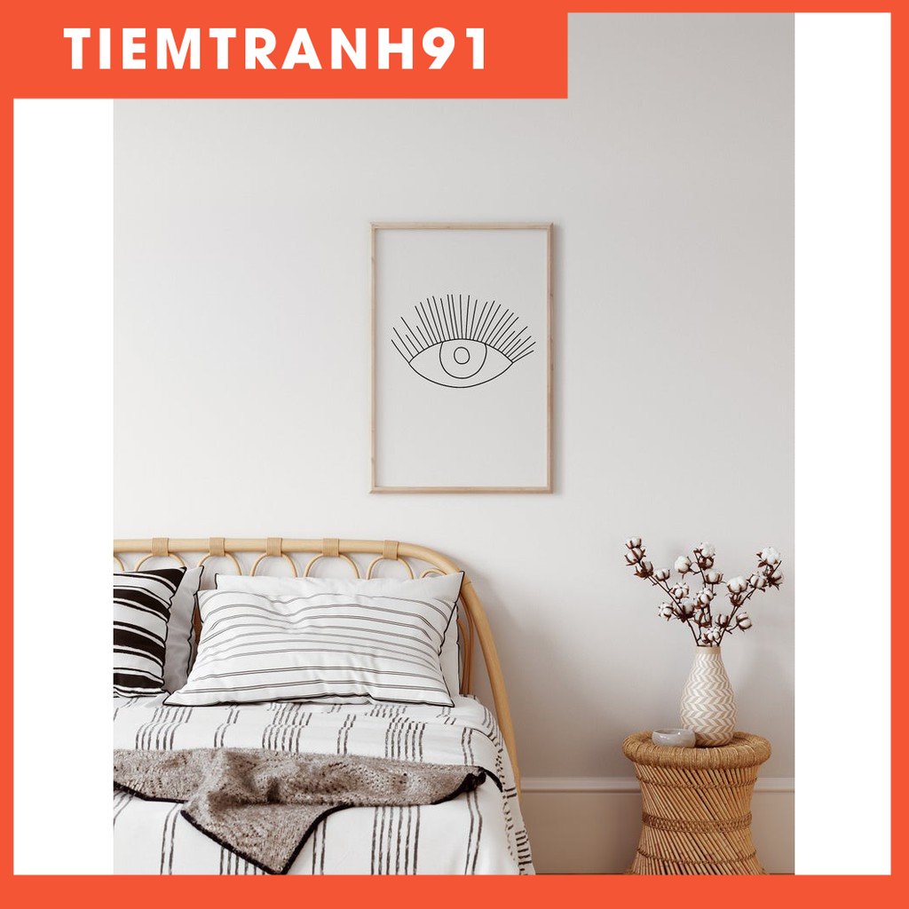 Tranh treo tường | Line art-Boho Eye Art Print, Boho Decor, Line Art Eye Print 20 , tranh canvas giá