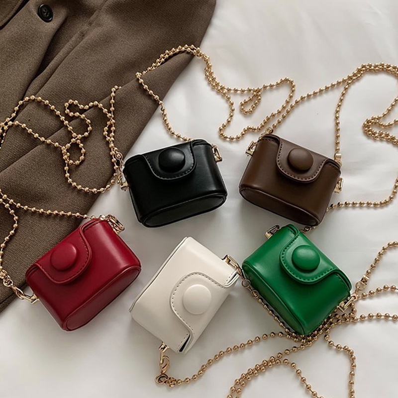 Túi Đeo Vai Mini Màu Trơn Thời Trang Dành Cho Nữ