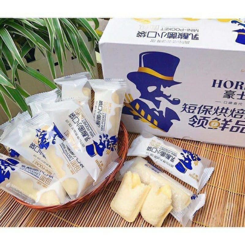 HÀNG SẢN XUẤT 22 3 2023 Thùng 2kg bánh sữa chua ông già HORSH Đài Loan