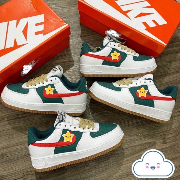 Giày AF1 Gucci, Giày Thể Thao Nike Gucci Xanh Đỏ Cao Cấp Đủ Full Qùa Tặng Size 36-43