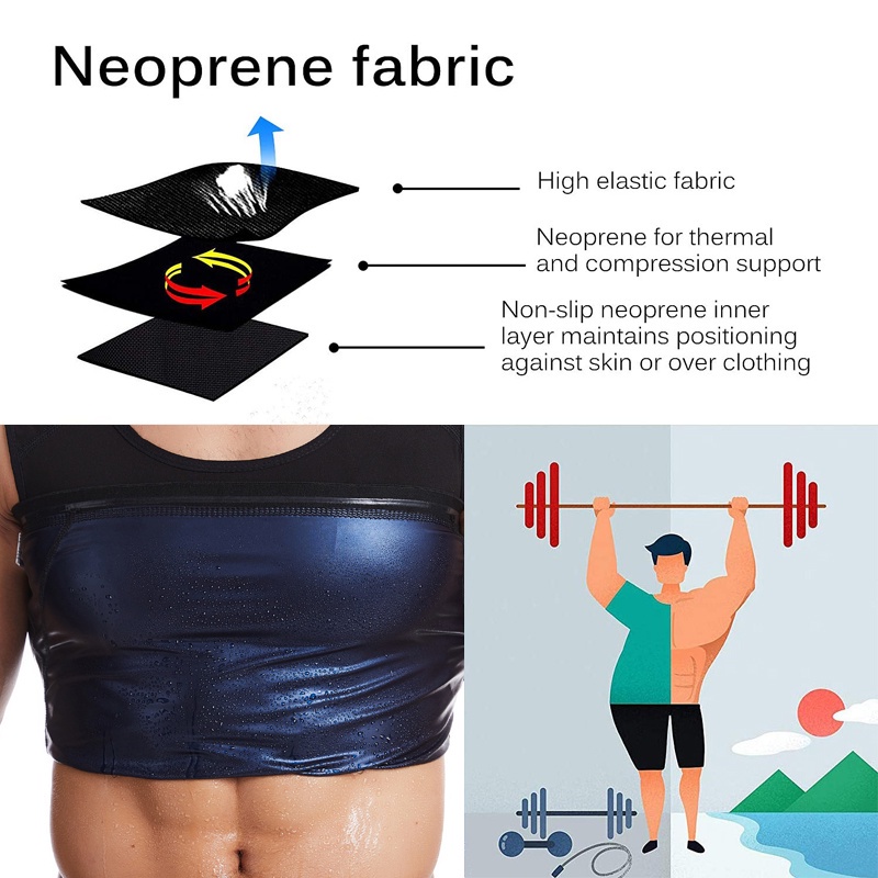 Áo Định Hình Cơ Thể Bằng Cao Su Tổng Hợp Thấm Hút Mồ Hôi Cho Nam