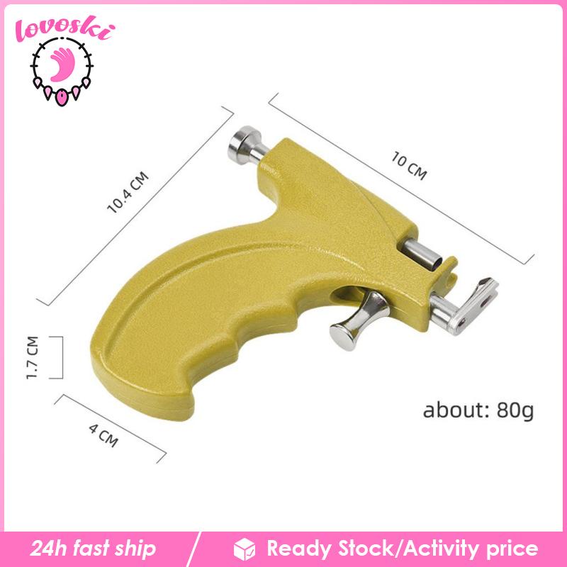 Dụng Cụ Xỏ Khuyên Tai Bằng Thép Không Gỉ Màu Vàng