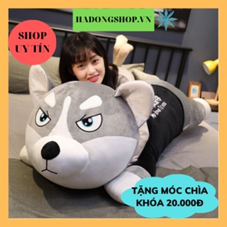  Chó Husky Nhồi Bông Mặt Ngáo Dễ Thương Đáng Yêu Siêu To Khổng Lồ 70cm 1m 1m2 1m5.HADONGSHOP.VN 