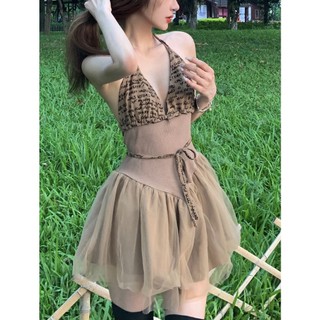 JaneQ Đầm yếm hở lưng mùa hè phong cách Vintage Bắc Âu
