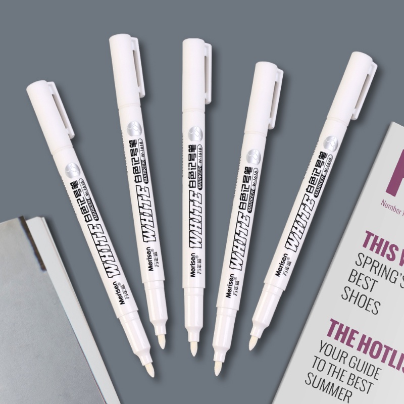 Bút Lông Đánh Dấu Đường Viền Bánh Xe Nhanh Khô Chống Thấm Nước Màu Trắng