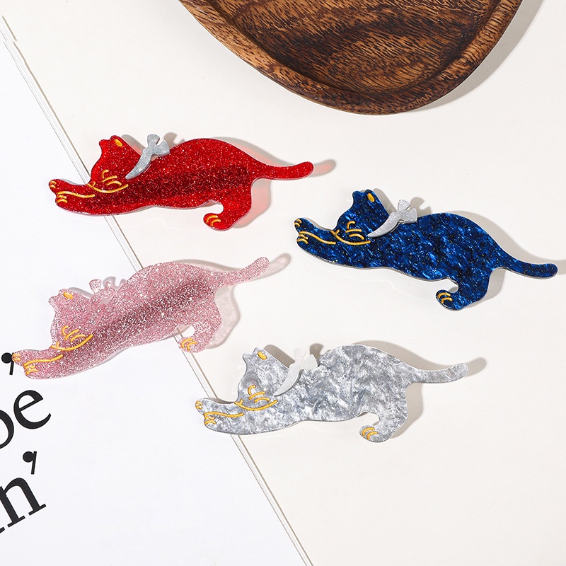 Kẹp Tóc Hoạt Hình Bằng Acrylic Phong Cách Hàn Quốc Xinh Xắn