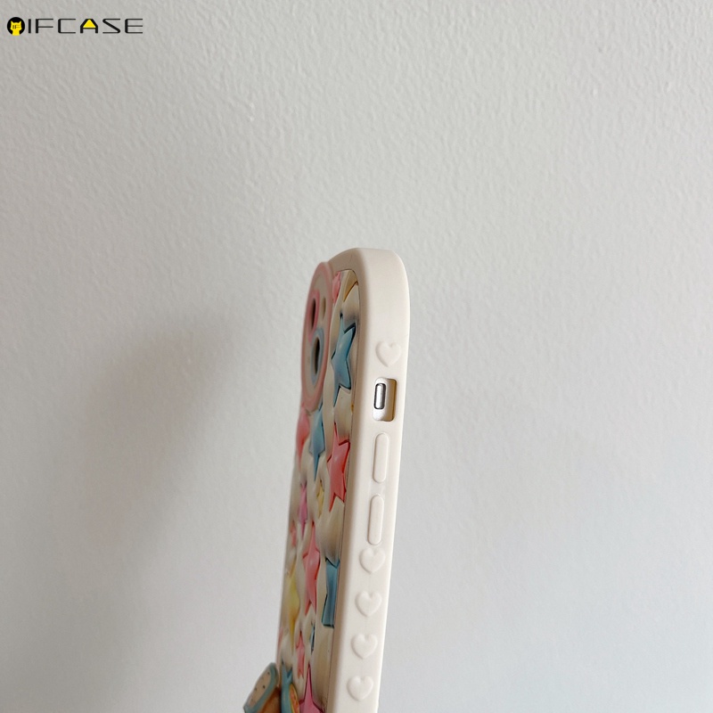 Ốp Điện Thoại Da Mềm Chống Sốc Hình Ngôi Sao 3D Nhiều Màu Sắc Cho iPhone 14 13 12 Pro Max 11