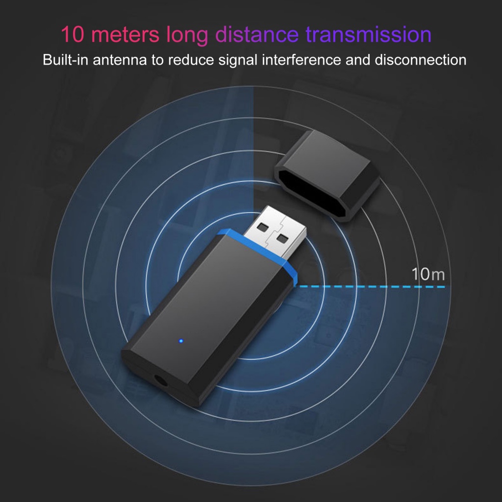 Usb Bluetooth 5.0 LENOVO truyền tín hiệu không dây đầu cắm 3.5mm thích hợp cho TV máy tính