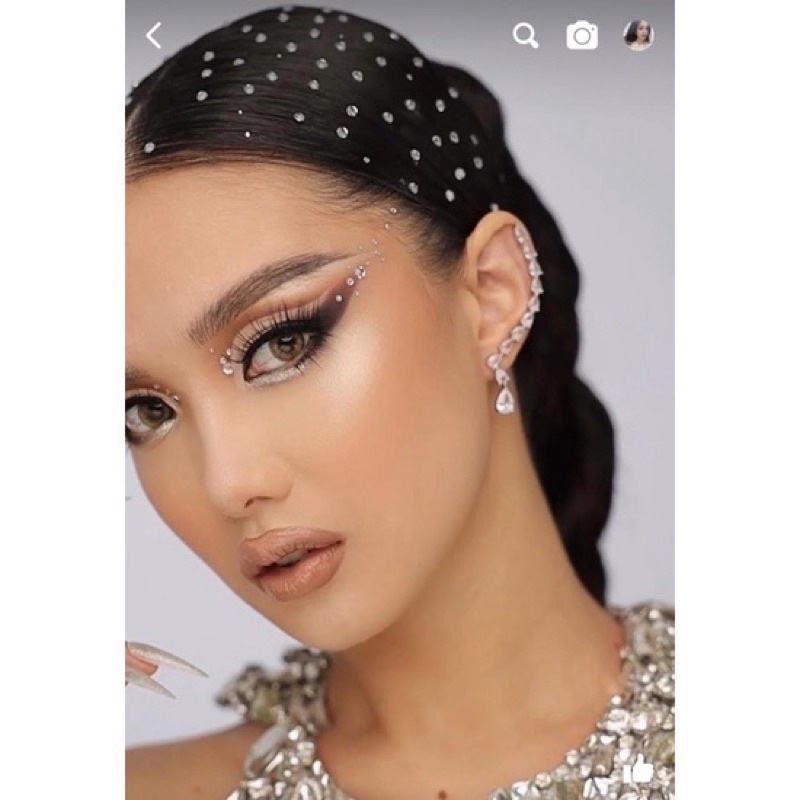 Đá Dán Tóc - Ngọc Dán Tóc / Dán Mặt cô dâu, Beauty, tấm lớn nhiều hạt có keo sẵn