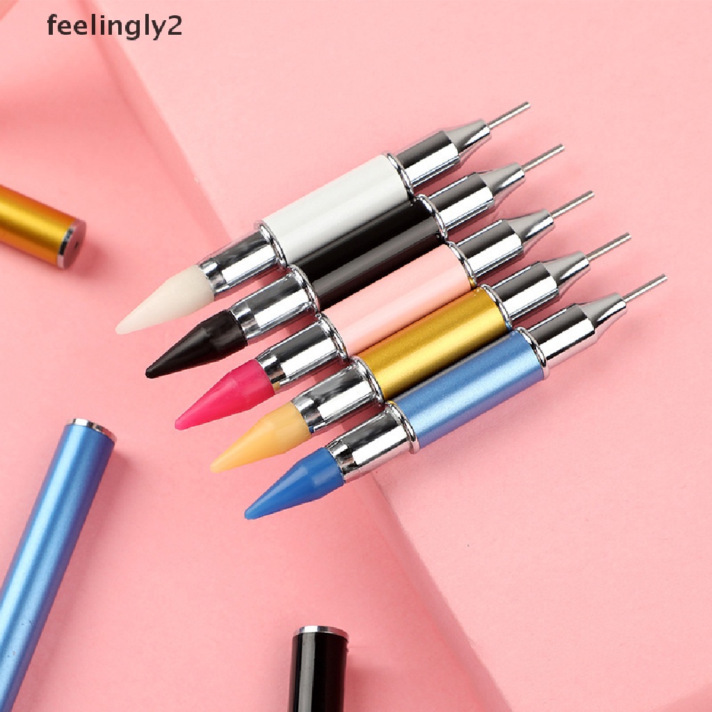 Bút Chấm Bi Hai Đầu Xoay Được Đính Đá Trang Trí Móng Nghệ Thuật