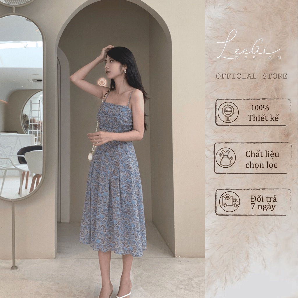 Váy 2 dây nhún ngực vảy sơn LeeGi Design