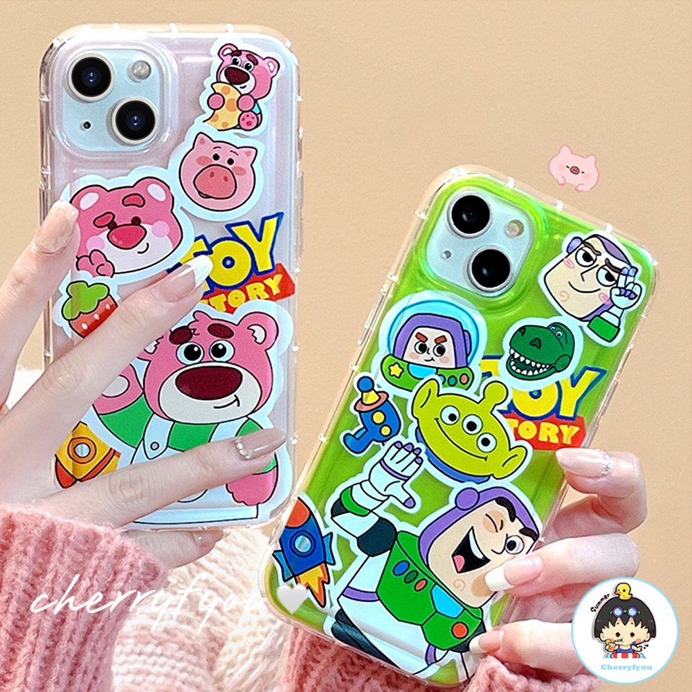 Ốp Điện Thoại TPU Dẻo Họa Tiết Hoạt Hình Buzz Lightyear / Dâu Tây Dễ Thương Cho IPhone 11 12 13 14 Pro Max XS XR 7 8 6 Plus