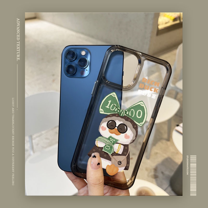 Ốp Điện Thoại DecoPhone Acrylic tpu acrylic Hình Vịt Cho iphone 6 6s 7 8 plus x xs max se 11 12 13 14 15 pro max plus