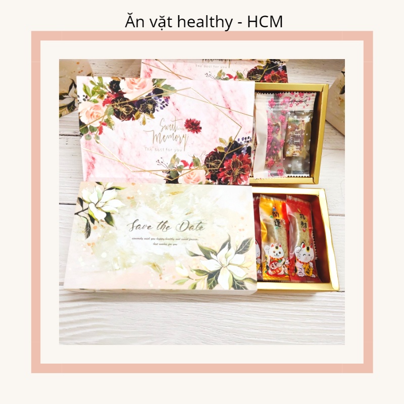 Set Kẹo Qùa Tặng, Hộp Kẹo Nougat Cao Cấp Cho Các Dịp Cưới Hỏi Sinh Nhật Lễ 300gr